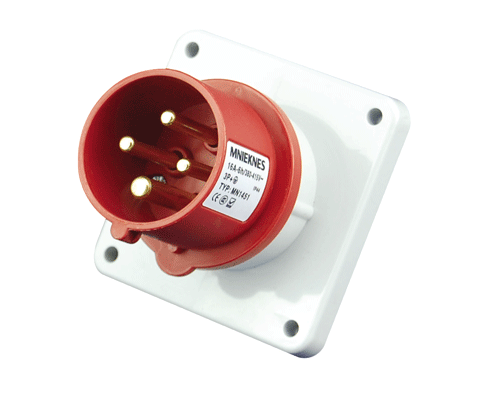 16A 3P+PE IP44  Concealed Plug