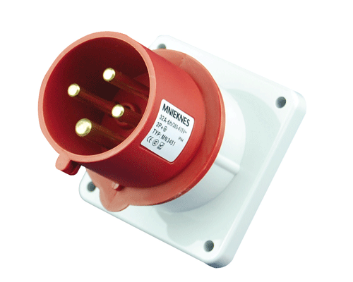 32A 3P+PE IP44 Concealed Plug