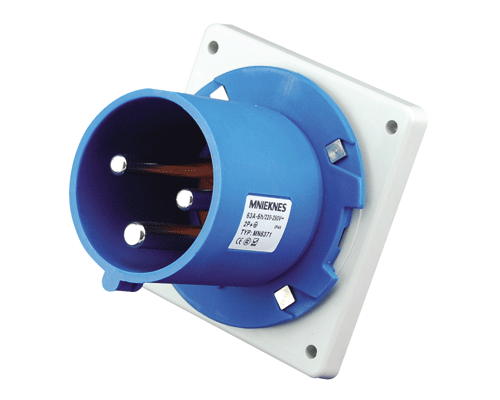 63A 2P+PE IP44 Concealed Plug